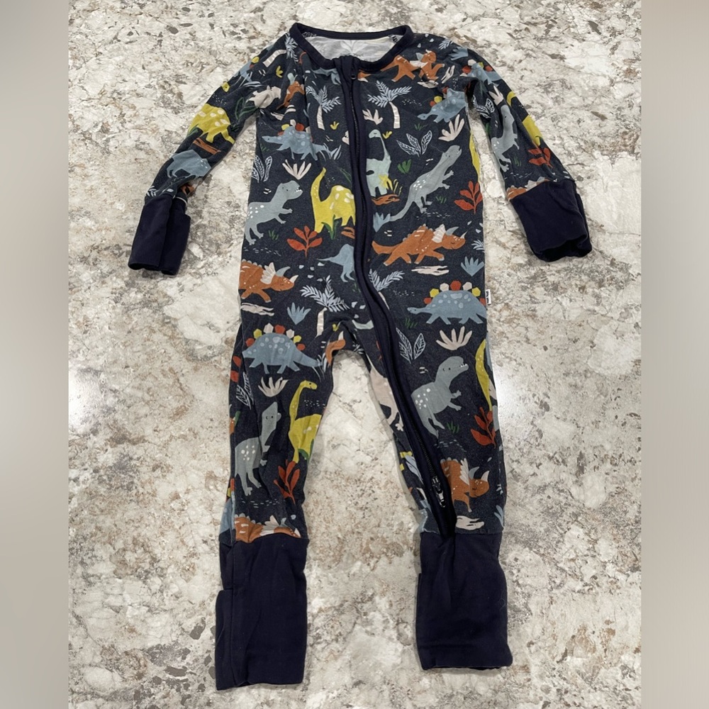 Dinosaur Little Sleepies Onesie Pajama Size 0-3 Month‎